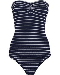 Hunza G - Striped Brooke Swimsuit - Lyst