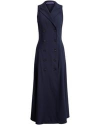 Ralph Lauren - Cotton-Blend Alecia Midi Dress - Lyst