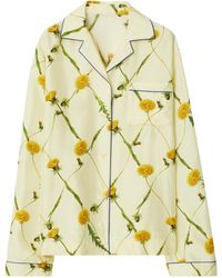 Burberry - Silk Dandelion Pyjama Shirt - Lyst