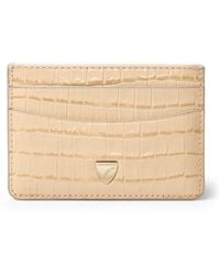 Aspinal of London - Leather Croc-Embossed Slim Card Holder - Lyst