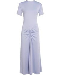 Victoria Beckham - Gathered Waist Midi Dress - Lyst