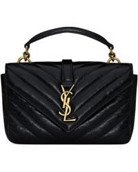 Saint Laurent - College Mini Leather Shoulder Bag - Lyst