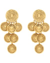 Saint Laurent - Medallion Chandelier Clip-On Earrings - Lyst