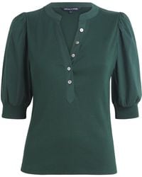 Veronica Beard - Stretch-Cotton Coralee Knit Blouse - Lyst