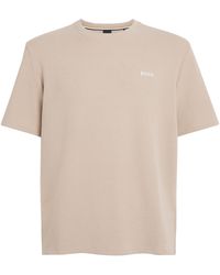 BOSS - Cotton-Blend Waffle-Knit T-Shirt - Lyst