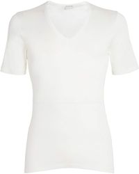 Hanro - Cotton Pure V-Neck T-Shirt - Lyst