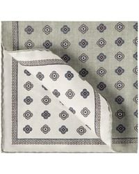 Brunello Cucinelli - Silk Medallion Pocket Square - Lyst