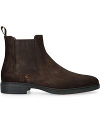 Santoni - Suede Chelsea Boots - Lyst