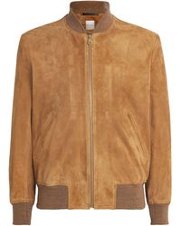 Paul Smith - Suede Bomber Jacket - Lyst