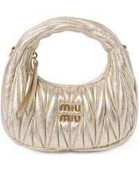 Miu Miu - Mini Matelassé Leather Wander Top-Handle Bag - Lyst