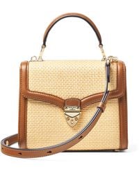 Aspinal of London - Raffia Mayfair Midi Bag - Lyst