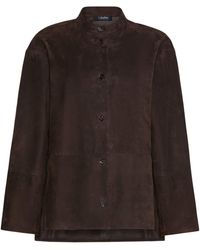 Max Mara - Suede Stand-Collar Jacket - Lyst