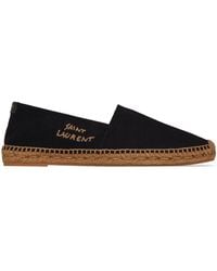 Saint Laurent - Embroidered Logo Espadrilles - Lyst