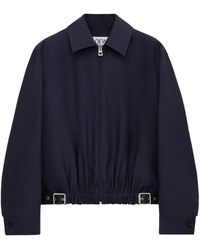 Loewe - Wool-Silk Buckled Shirt Jacket - Lyst