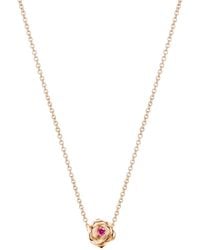 Piaget - And Sapphire Rose Pendant Necklace - Lyst
