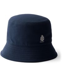 Prada - Cotton Piqué Embroidered Bucket Hat - Lyst