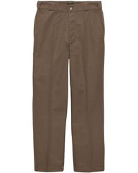 Prada - Canvas Relaxed Trousers - Lyst