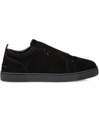 Christian Louboutin - St. Louis Suede Slip-On Sneakers - Lyst