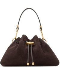 Jimmy Choo - Small Suede Cinch Shoulder Bag - Lyst