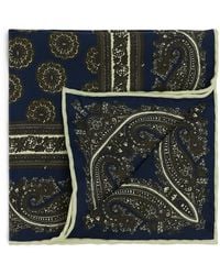 dunhill - Mulberry Silk Floral Medallion Pocket Square - Lyst
