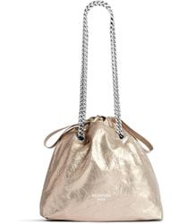 Balenciaga - Small Leather Crush Tote Bag - Lyst