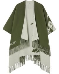 Burberry - Wool-Cashmere Ekd Cape - Lyst
