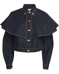 Ulla Johnson - The Agata Denim Cape Jacket - Lyst