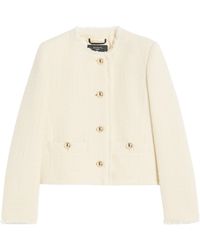 Weekend by Maxmara - Wool-Blend Round-Neck Jacket - Lyst