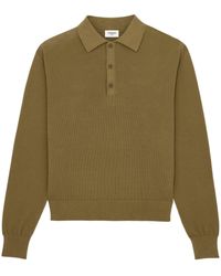 Saint Laurent - Cotton Polo Sweater - Lyst