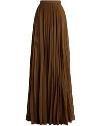 Ralph Lauren - Chiffon Pleated Marsha Maxi Skirt - Lyst