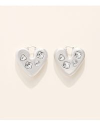 Jacquemus - Crystal-Embellished Heart Earrings - Lyst
