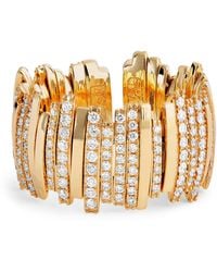 Suzanne Kalan - And Diamond Classic Half Pave Deco Ring - Lyst