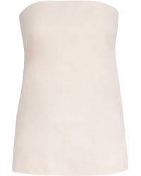 St. Agni - Organic Cotton-Linen Strapless Top - Lyst