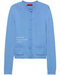 MAX&Co. - Cotton Embroidered Cardigan - Lyst