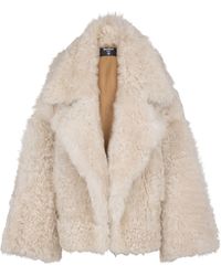 Balmain - Shearling Coat - Lyst