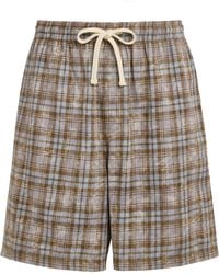 Picante - Cotton Bleached Check Rocco Shorts - Lyst