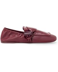 Loewe - Leather Toggle Loafers - Lyst