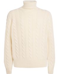 Polo Ralph Lauren - Wool-Cashmere Cable-Knit Rollneck Sweater - Lyst