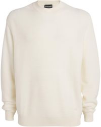 Emporio Armani - Virgin Wool Ribbed Sweater - Lyst