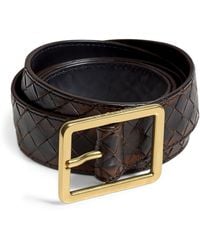 Bottega Veneta - Intrecciato Leather Tile Belt - Lyst