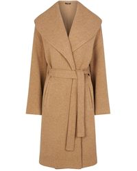 Harrods Cashmere Belted Coat - Natural