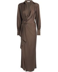 Jonathan Simkhai Talita Draped Midi Dress in White | Lyst