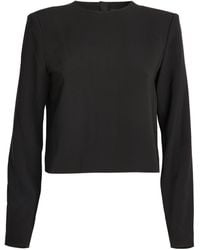 Theory - Cropped Long-sleeve Blouse - Lyst