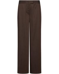 Marella - Wool-Blend Pinstripe Wide-Leg Trousers - Lyst