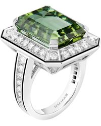 Boucheron - Diamond And Tourmaline Vendôme Liseré Ring - Lyst