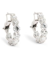 Harrods - And Diamond Hoop Earrings - Lyst