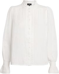ME+EM - Cotton Pleated Blouse - Lyst