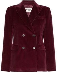 Weekend by Maxmara - Cotton Double-Breasted Blazer - Lyst