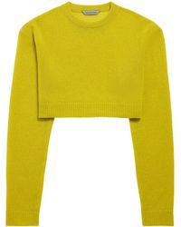 Balenciaga - Cashmere Crew-Neck Cropped Sweater - Lyst