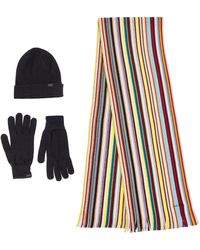 Paul Smith - Wool Striped Scarf, Beanie And Gloves Set - Lyst